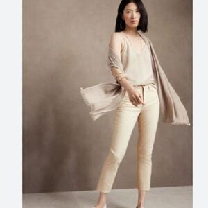 Banana Republic Cream Ankle Jeans